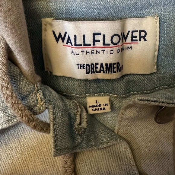 Wallflower Gray Hybrid Jean Jacket with Hood - Picture 2 of 5